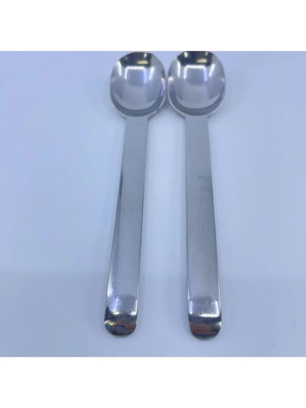 vintage lauffer stainless steel 18/8 dinner spoon made in japan set of 2 1980